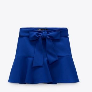 Zara Bow Trim Skort in Blue